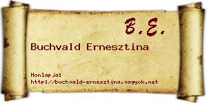 Buchvald Ernesztina névjegykártya